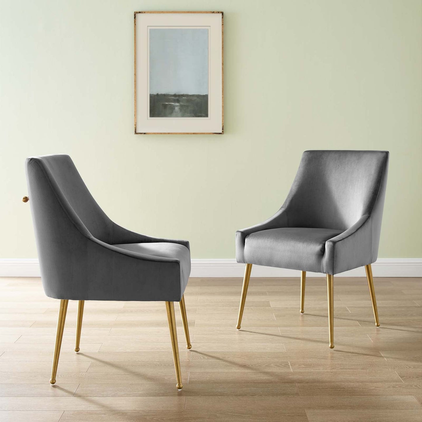Modway Discern Upholstered Performance Velvet Dining Chair Set of 2 | Dining Chairs | 