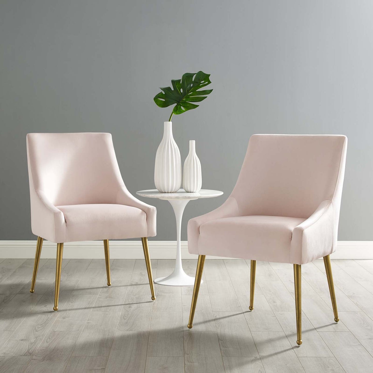 Modway Discern Upholstered Performance Velvet Dining Chair Set of 2 | Dining Chairs | 