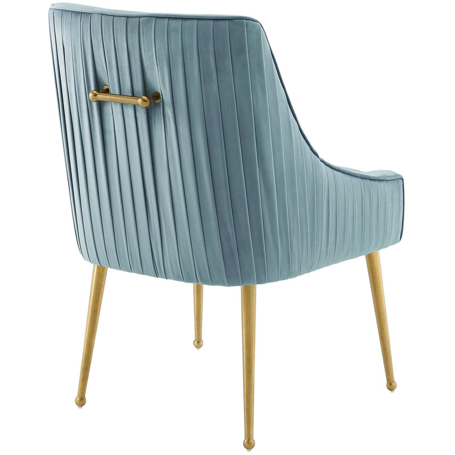 Modway Discern Pleated Back Upholstered Performance Velvet Dining Chair Set of 2 | Dining Chairs | 
