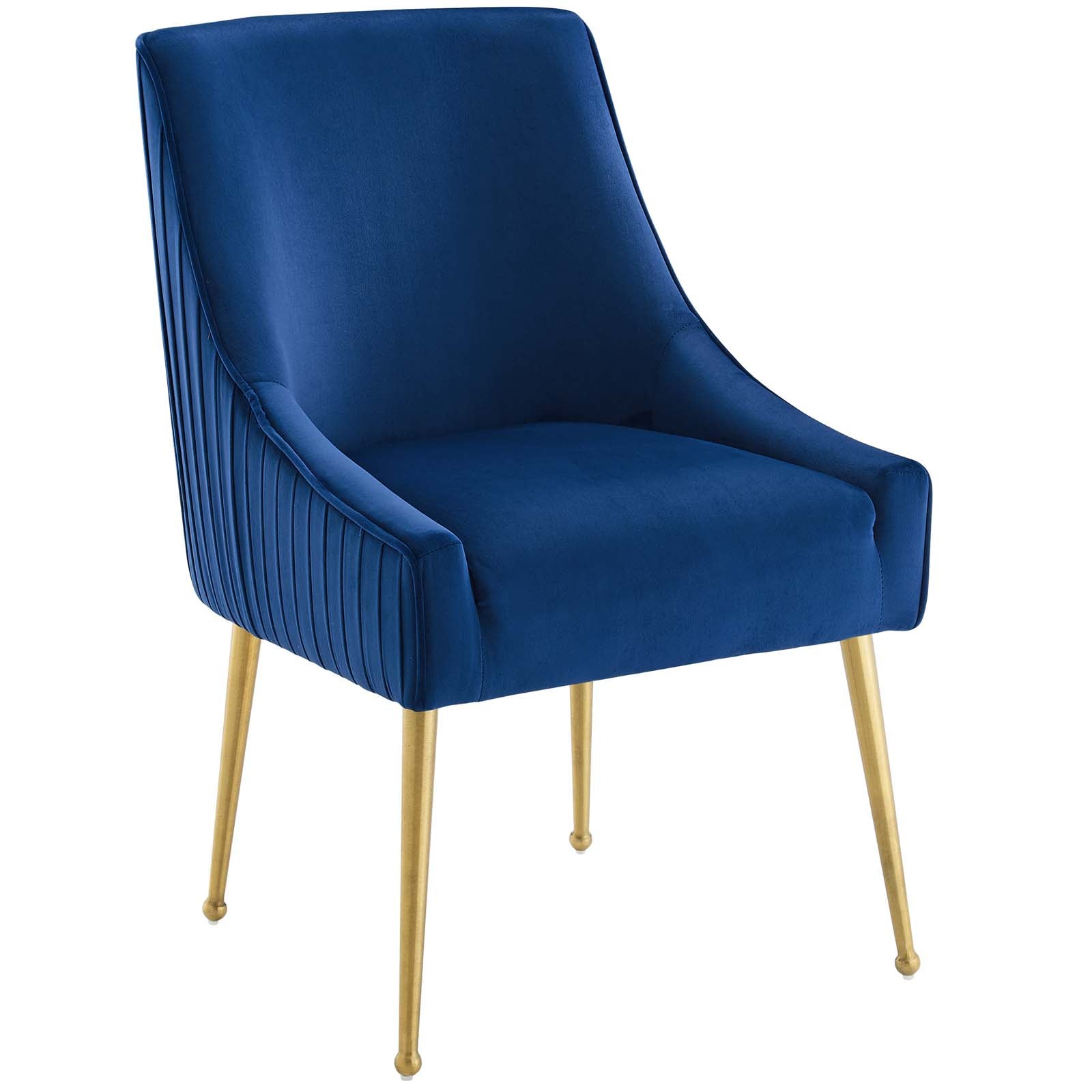 Modway Discern Pleated Back Upholstered Performance Velvet Dining Chair Set of 2 | Dining Chairs | 
