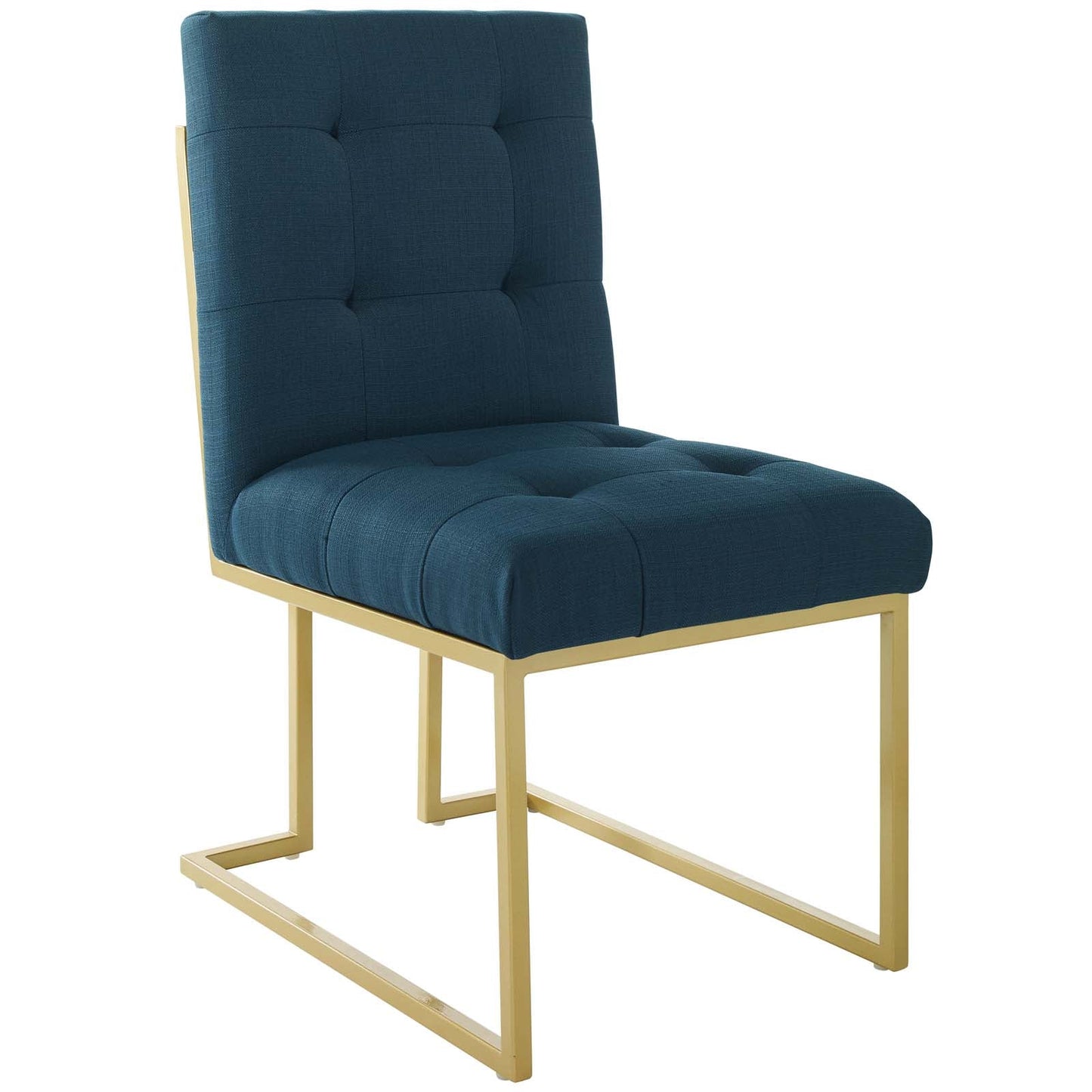 Modway Privy Gold Stainless Steel Upholstered Fabric Dining Accent Chair Set of 2 | Dining Chairs | Modishstore-2