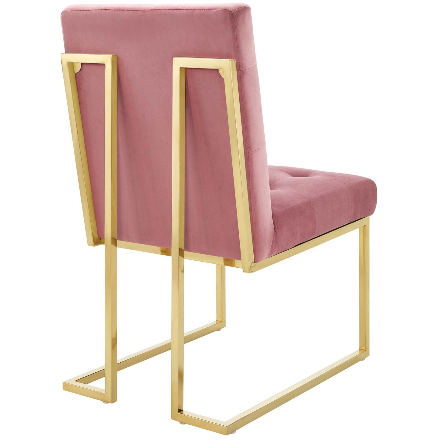 Modway Privy Gold Stainless Steel Performance Velvet Dining Chair Set of 2 | Dining Chairs | Modishstore-10