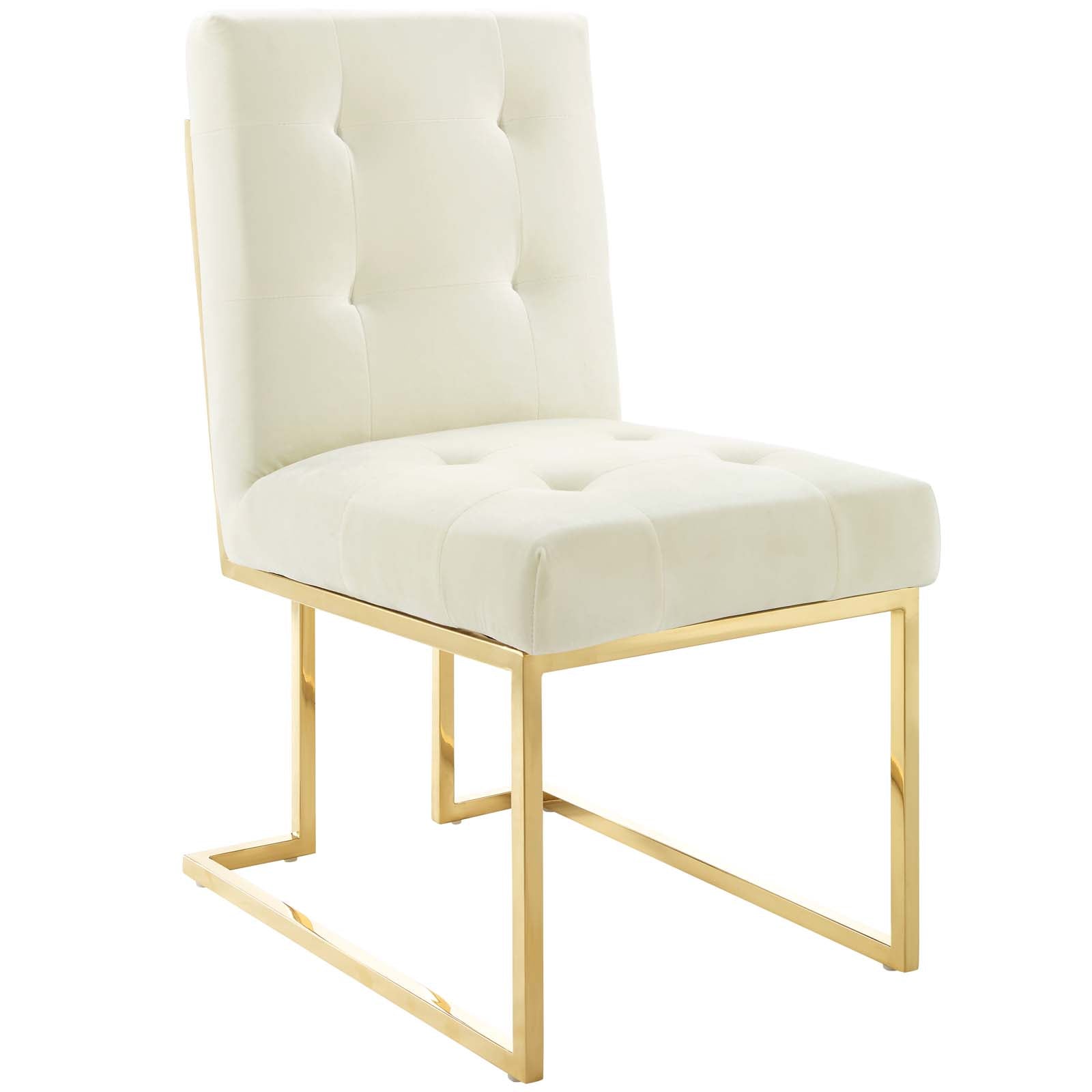 Modway Privy Gold Stainless Steel Performance Velvet Dining Chair Set of 2 | Dining Chairs | Modishstore-8