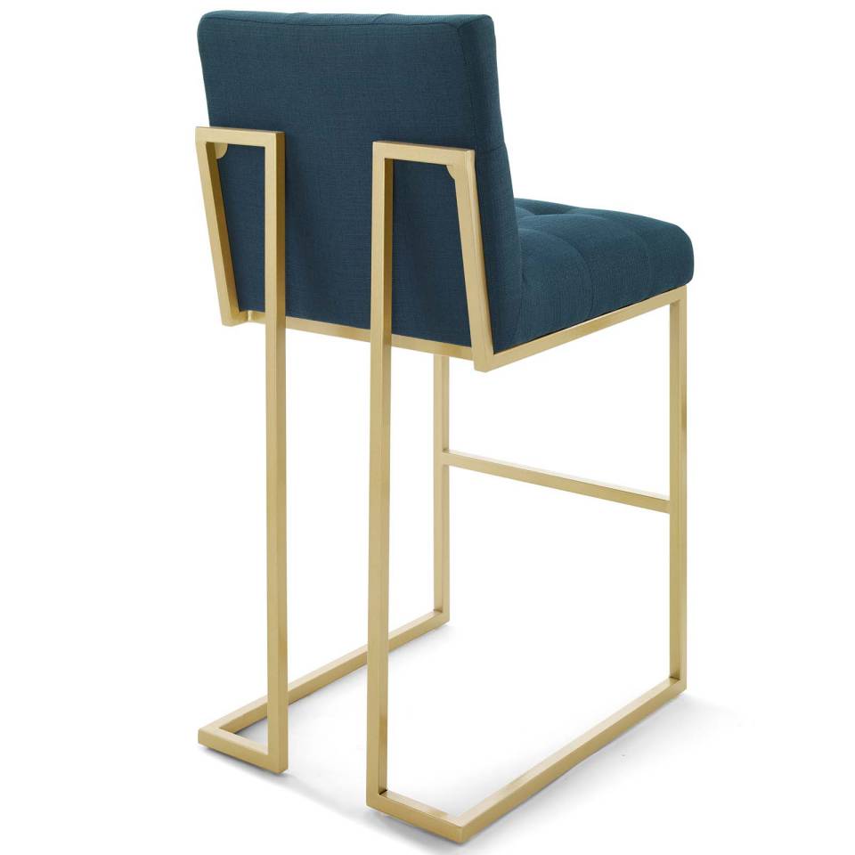 Modway Privy Gold Stainless Steel Performance Velvet Bar Stool Set of 2 | Bar Stools | Modishstore-3