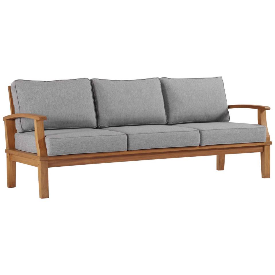 Modway Marina Outdoor Patio Teak Sofa | Outdoor Sofas, Loveseats & Sectionals | Modishstore-4