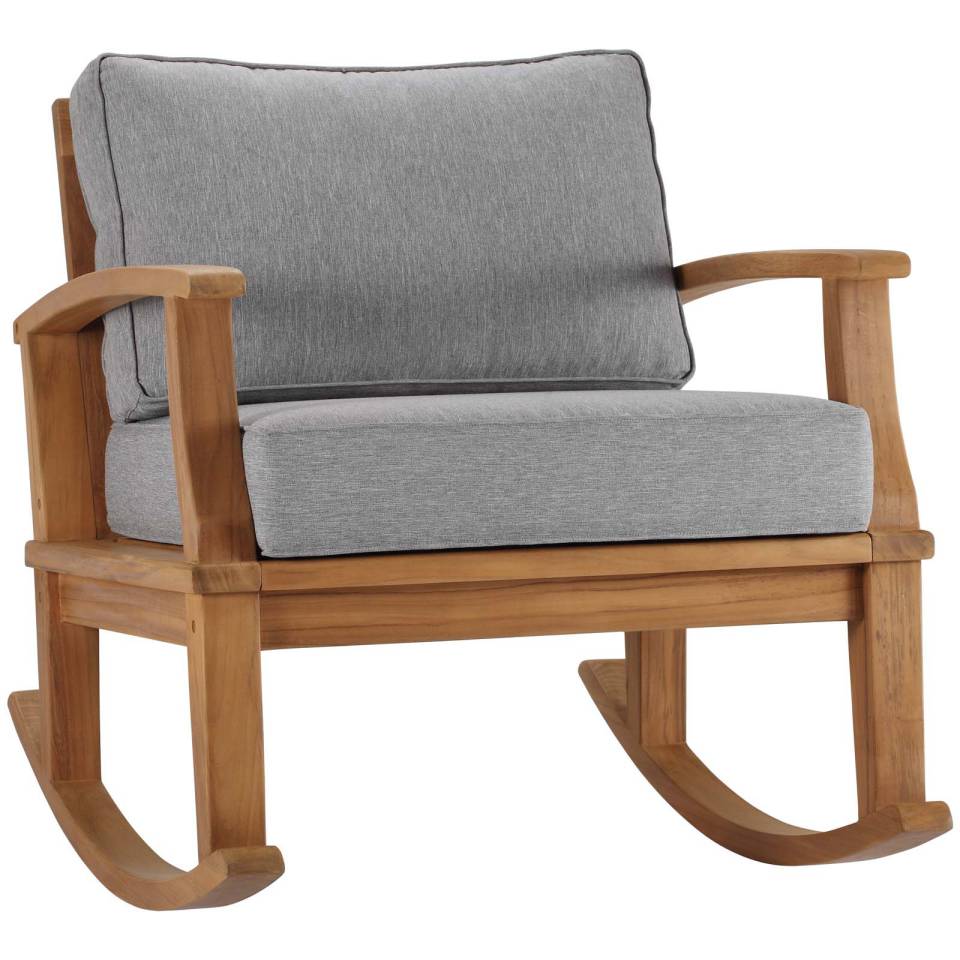 Modway Marina Outdoor Patio Teak Rocking Chair | Outdoor Chairs | Modishstore-2