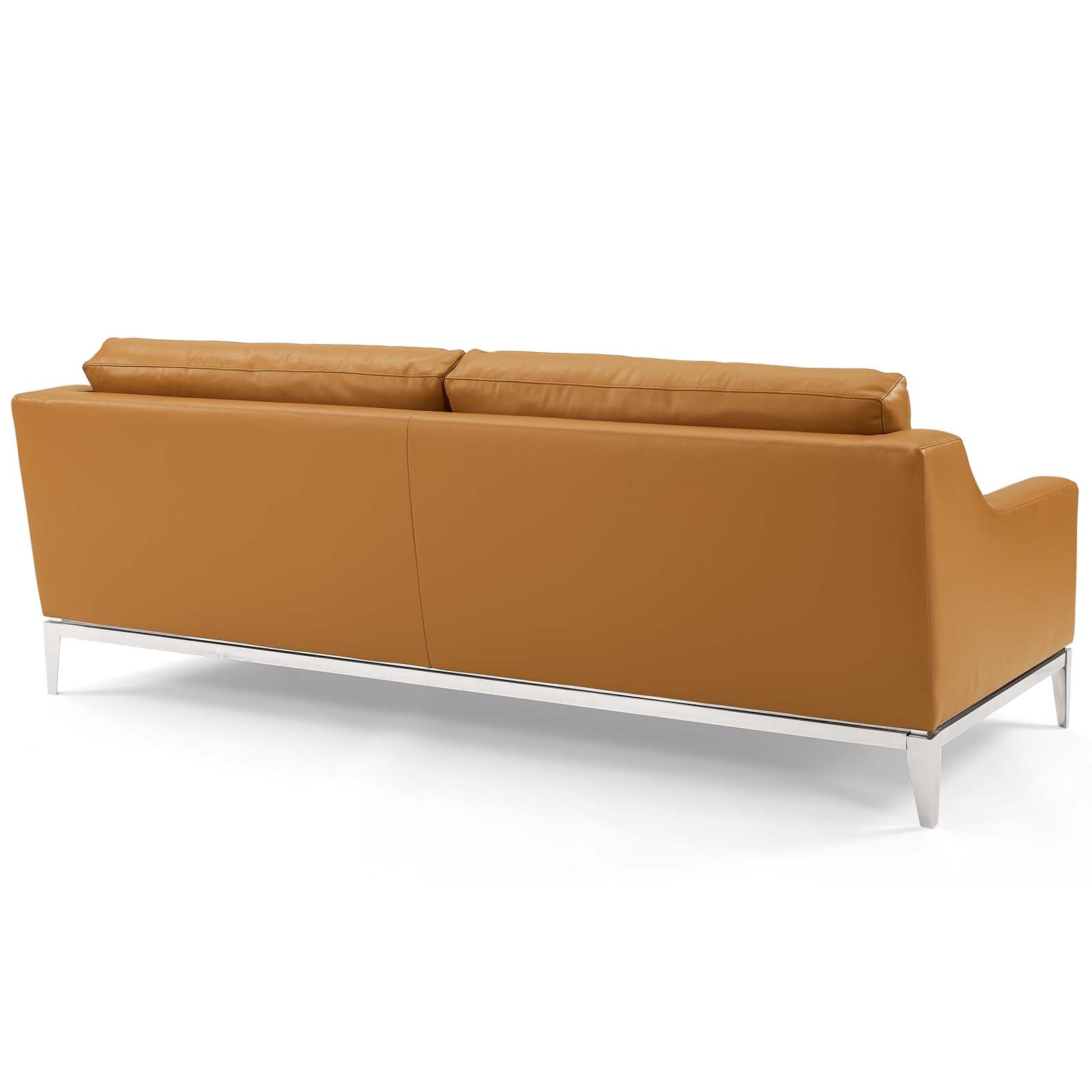 Modway Harness 3 Piece Stainless Steel Base Leather Set | Sofas | 