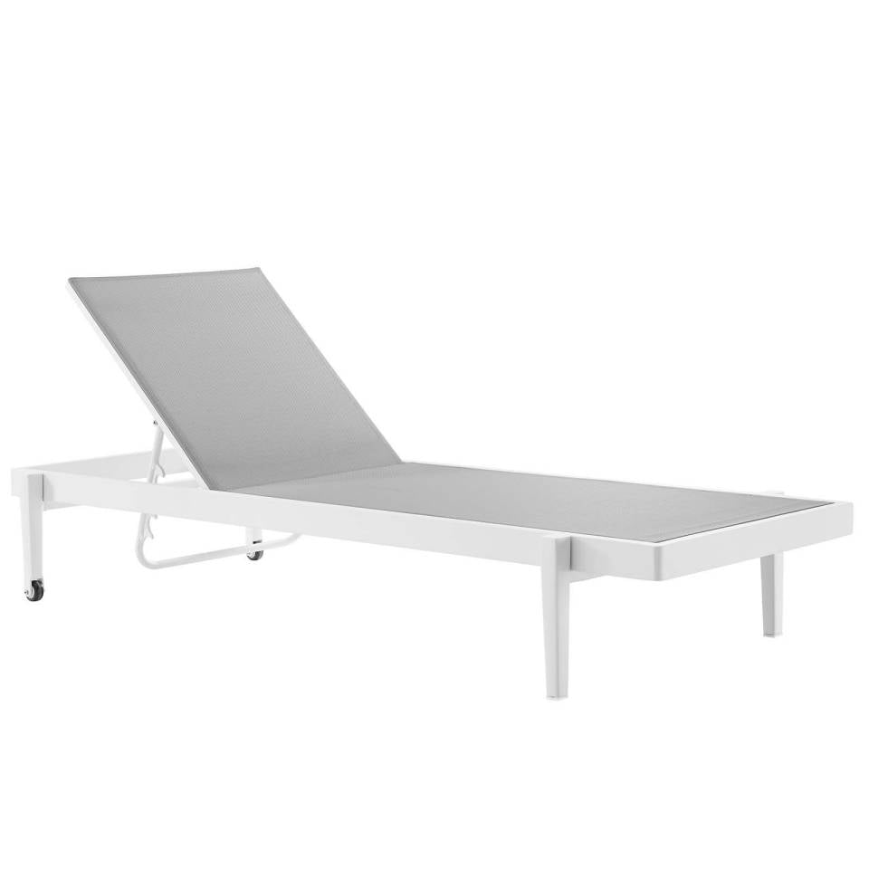Modway Charleston Outdoor Patio Aluminum Chaise Lounge Chair Set of 2 | Lounge Chairs | 