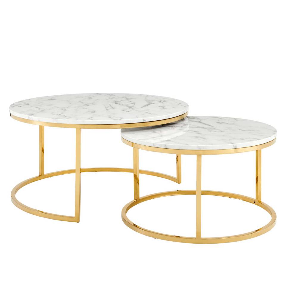 Modway Ravenna Artificial Marble Nesting Coffee Table | Coffee Tables | Modishstore-7