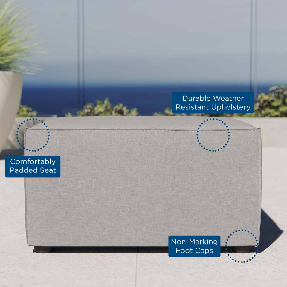 Modway Saybrook Outdoor Patio Upholstered Sectional Sofa Ottoman | Outdoor Ottoman | Modishstore-3
