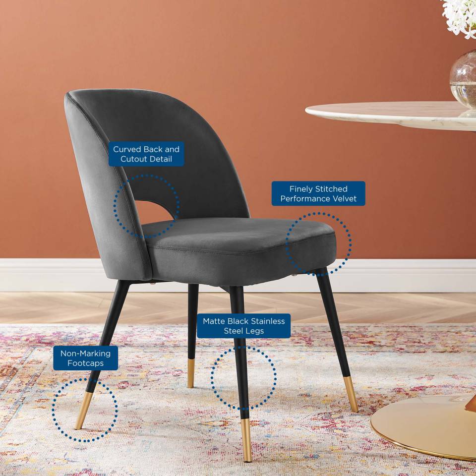 Modway Rouse Performance Velvet Dining Side Chair | Side Chairs | Modishstore-8