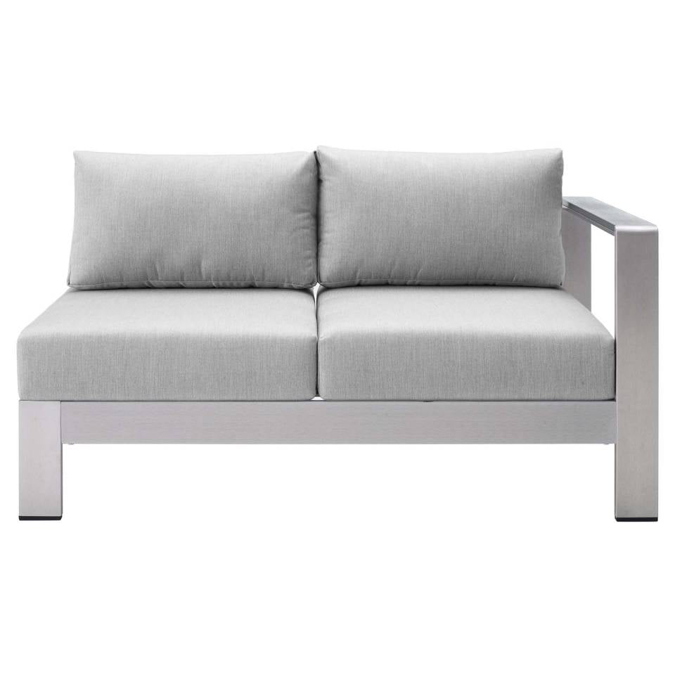 Modway Shore Sunbrella® Fabric Aluminum Outdoor Patio Right-Arm Loveseat | Outdoor Sofas, Loveseats & Sectionals | Modishstore-2
