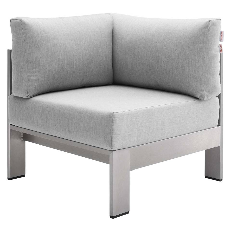 Modway Shore Sunbrella® Fabric Aluminum Outdoor Patio Corner Sofa | Outdoor Sofas, Loveseats & Sectionals | Modishstore-2