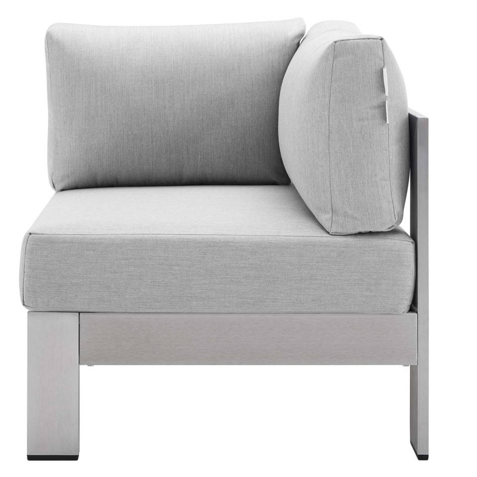 Modway Shore Sunbrella® Fabric Aluminum Outdoor Patio Corner Sofa | Outdoor Sofas, Loveseats & Sectionals | Modishstore-3