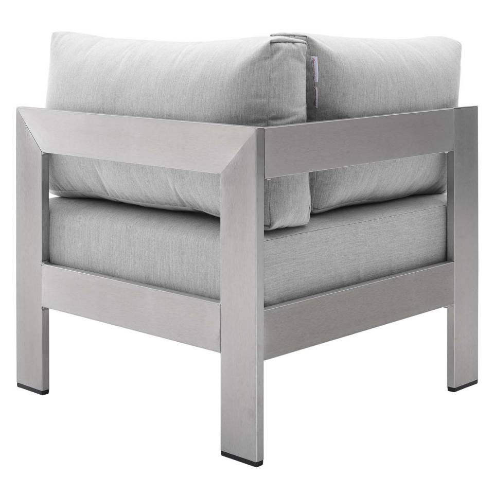 Modway Shore Sunbrella® Fabric Aluminum Outdoor Patio Corner Sofa | Outdoor Sofas, Loveseats & Sectionals | Modishstore-5