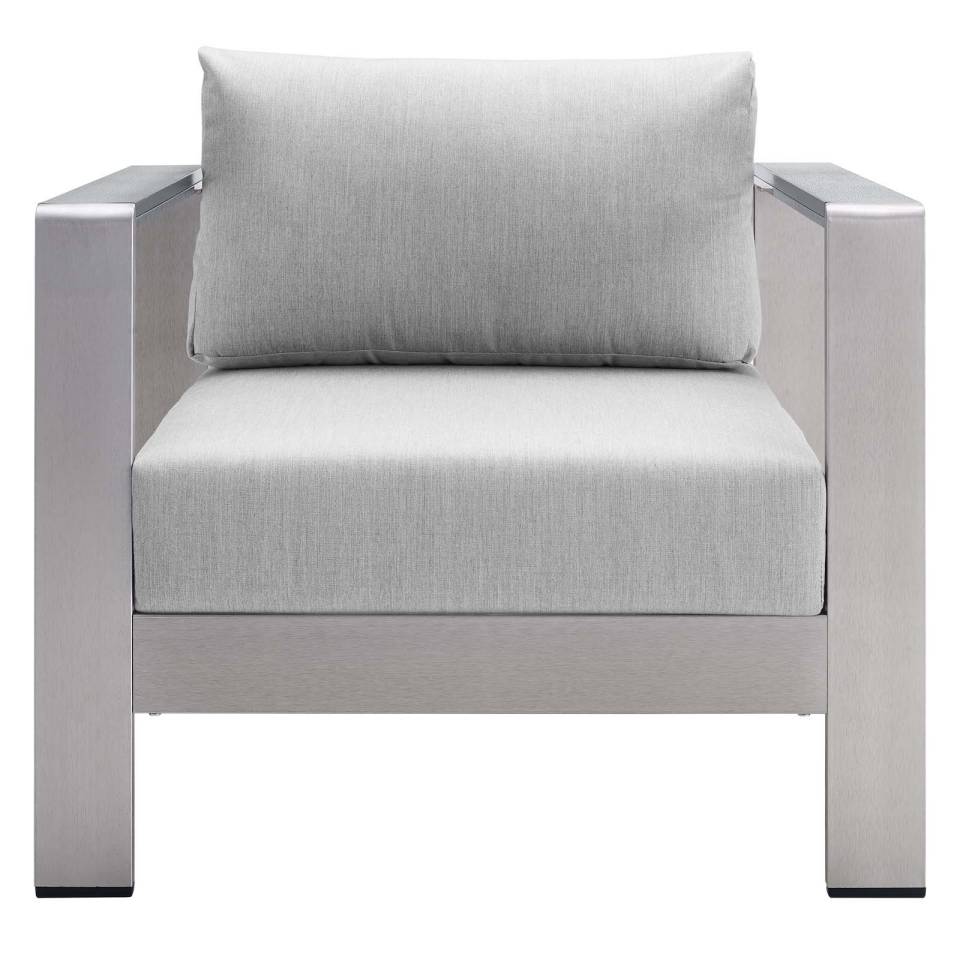Modway Shore Sunbrella® Fabric Aluminum Outdoor Patio Armchair | Outdoor Chairs | Modishstore-4