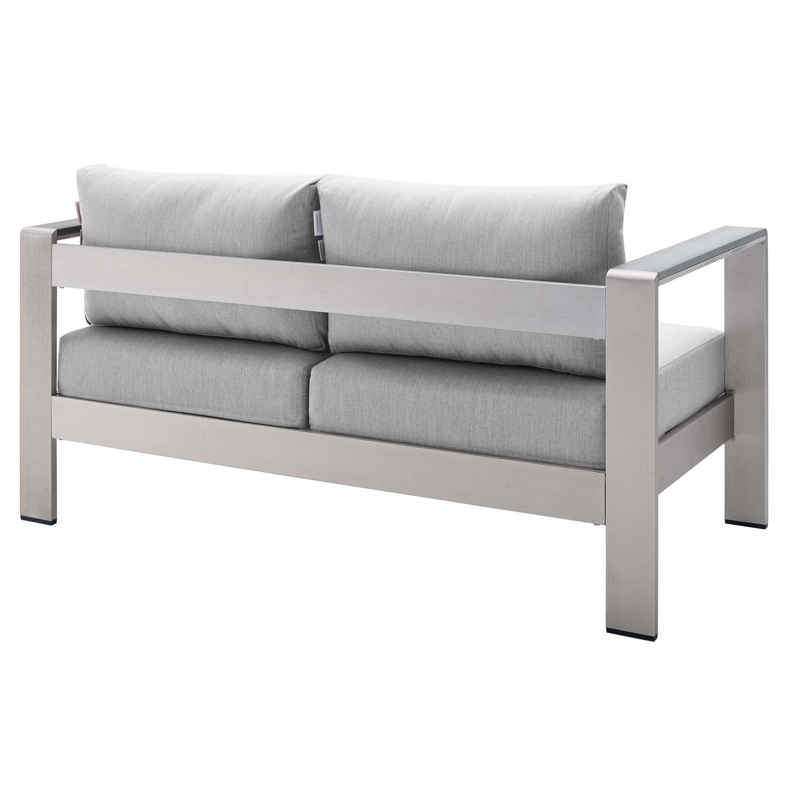 Modway Shore Sunbrella® Fabric Aluminum Outdoor Patio Loveseat | Outdoor Sofas, Loveseats & Sectionals | Modishstore-8