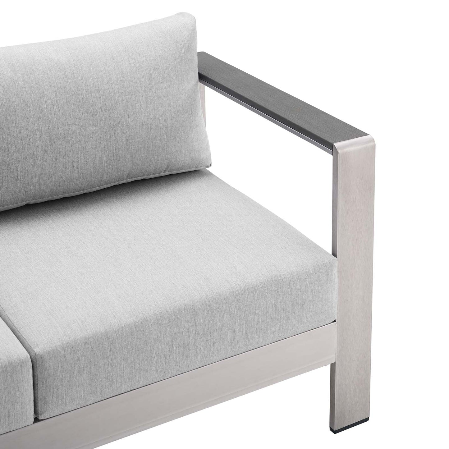 Modway Shore Sunbrella® Fabric Aluminum Outdoor Patio Loveseat | Outdoor Sofas, Loveseats & Sectionals | Modishstore-5