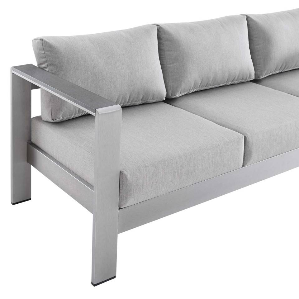 Modway Shore Sunbrella® Fabric Aluminum Outdoor Patio Sofa | Outdoor Sofas, Loveseats & Sectionals | Modishstore-6
