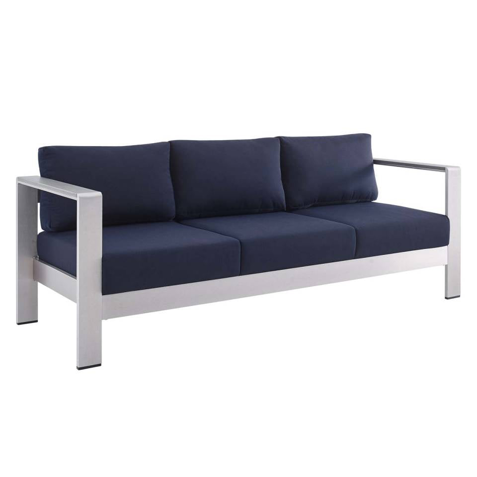 Modway Shore Sunbrella® Fabric Aluminum Outdoor Patio Sofa | Outdoor Sofas, Loveseats & Sectionals | Modishstore-9