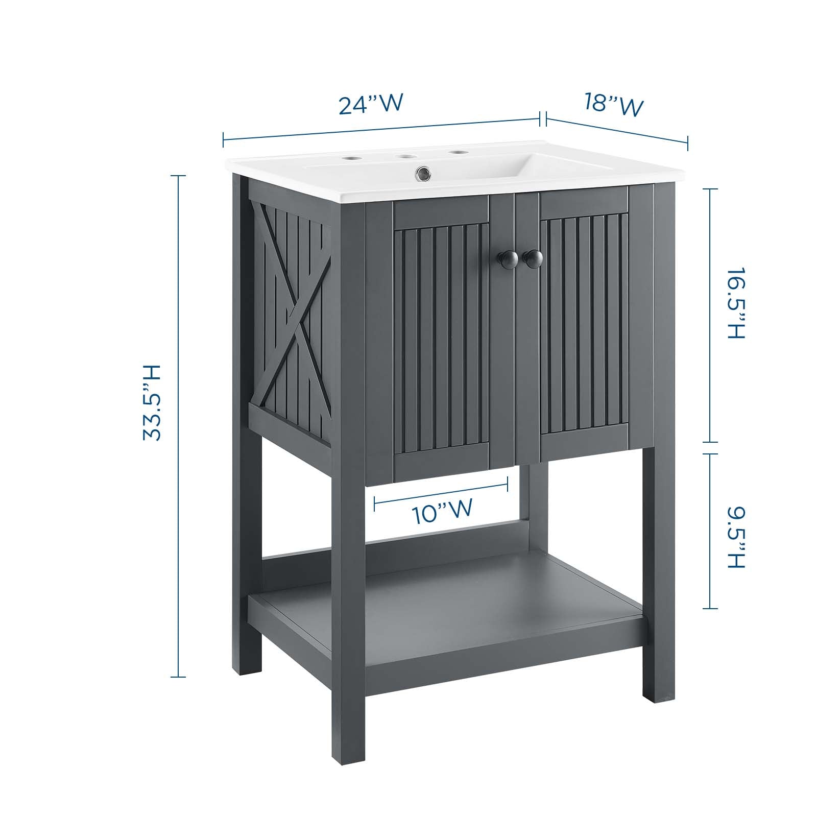 Modway Steam 24" Bathroom Vanity | Bathroom Accessories | Modishstore-3