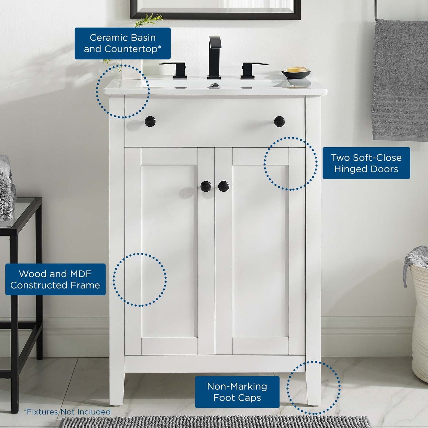 Modway Nantucket 24" Bathroom Vanity | Bathroom Accessories | Modishstore-10