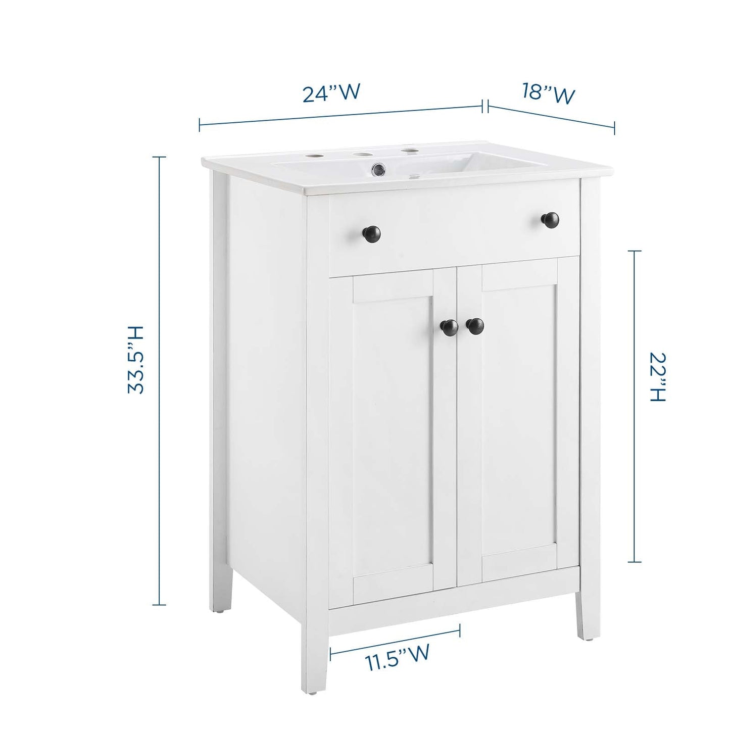 Modway Nantucket 24" Bathroom Vanity | Bathroom Accessories | Modishstore-9