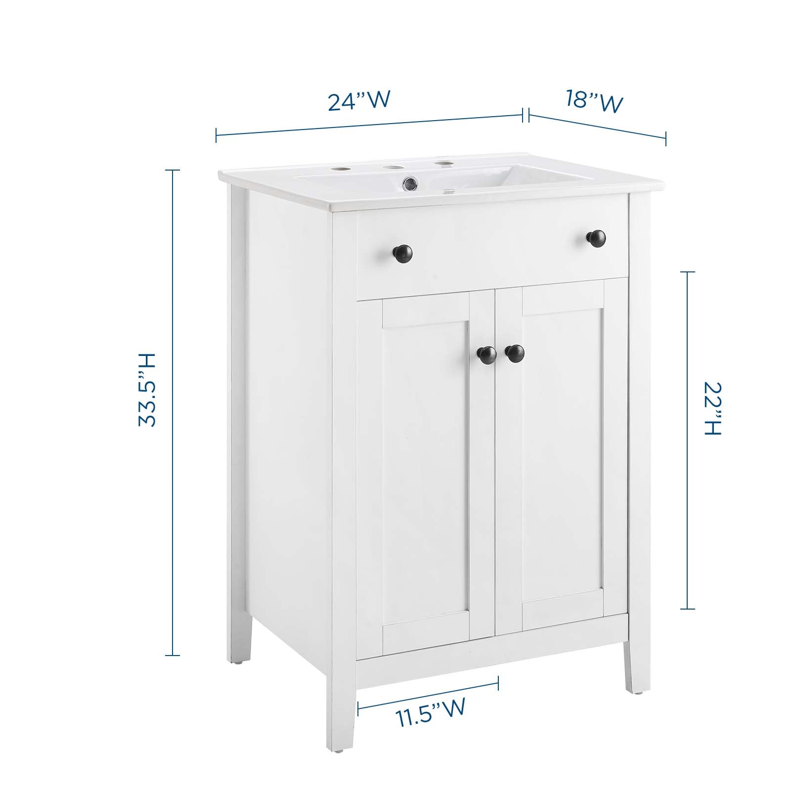Modway Nantucket 24" Bathroom Vanity | Bathroom Accessories | Modishstore-9