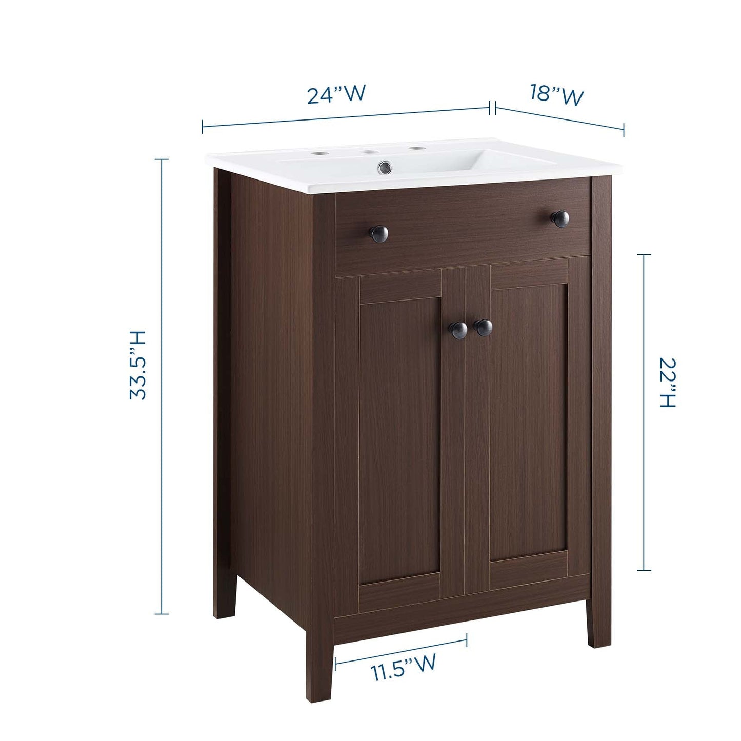 Modway Nantucket 24" Bathroom Vanity | Bathroom Accessories | Modishstore-3