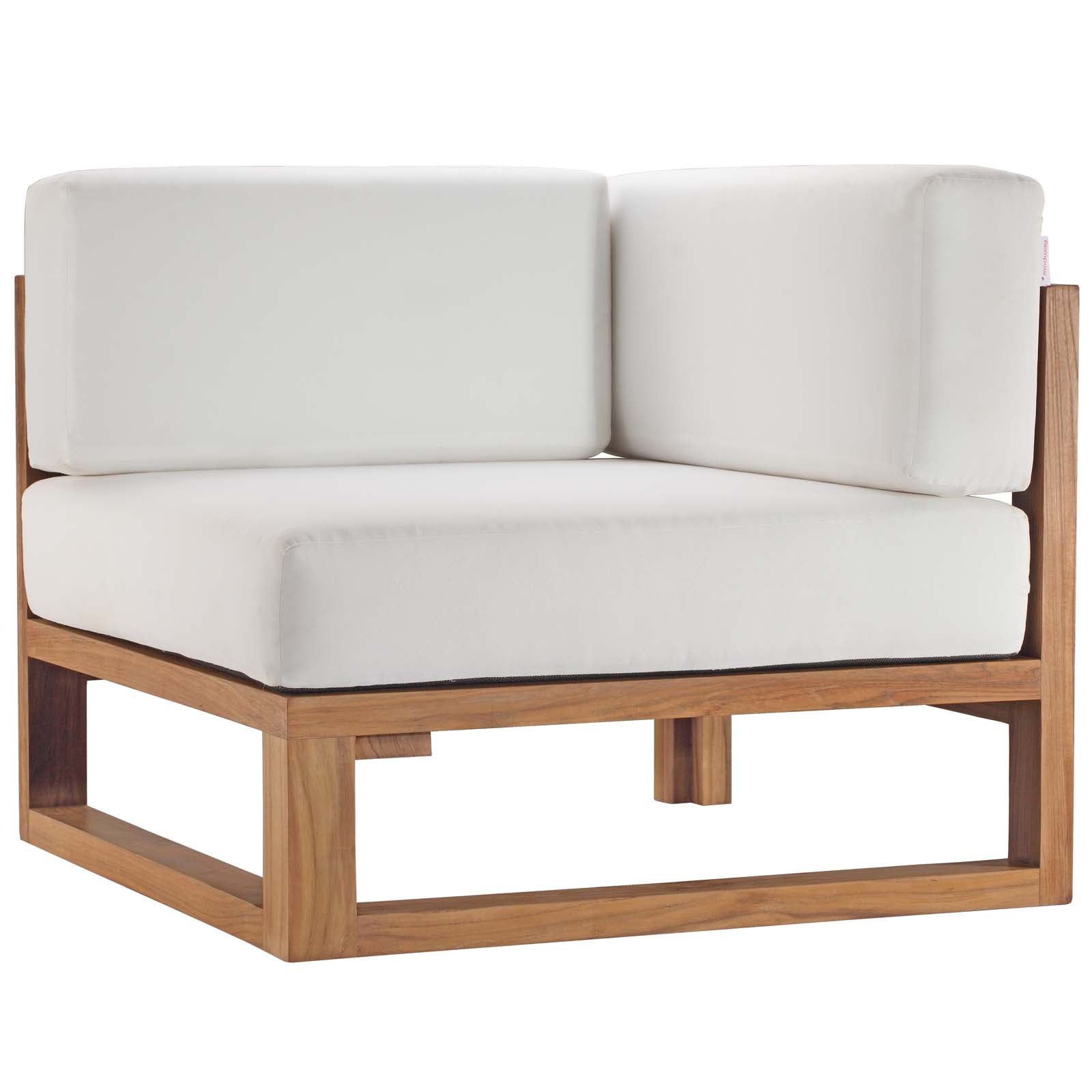 Modway Upland Outdoor Patio Teak Wood 4-Piece Sectional Sofa Set | Outdoor Sofas, Loveseats & Sectionals | Modishstore-10