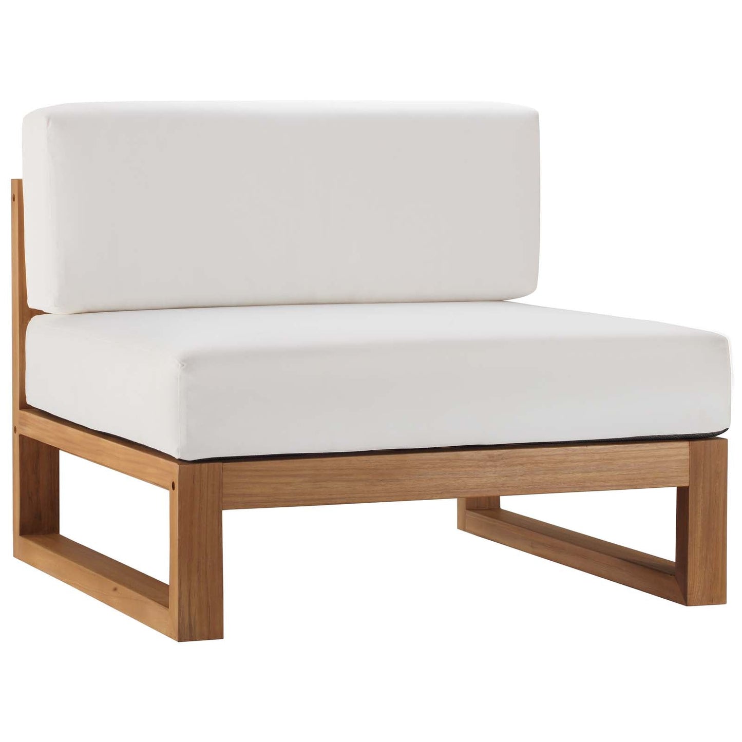 Modway Upland Outdoor Patio Teak Wood 4-Piece Sectional Sofa Set | Outdoor Sofas, Loveseats & Sectionals | Modishstore-8
