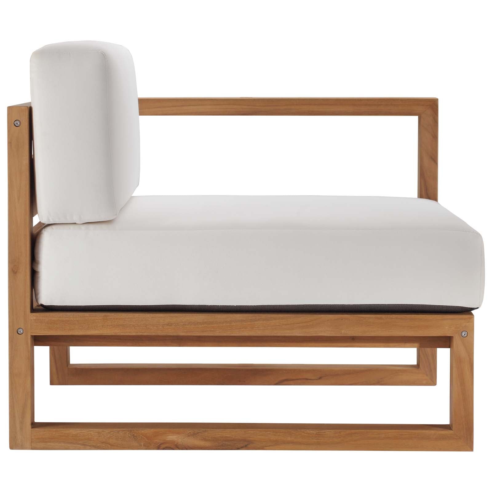 Modway Upland Outdoor Patio Teak Wood 3-Piece Sectional Sofa Set | Outdoor Sofas, Loveseats & Sectionals | Modishstore-5