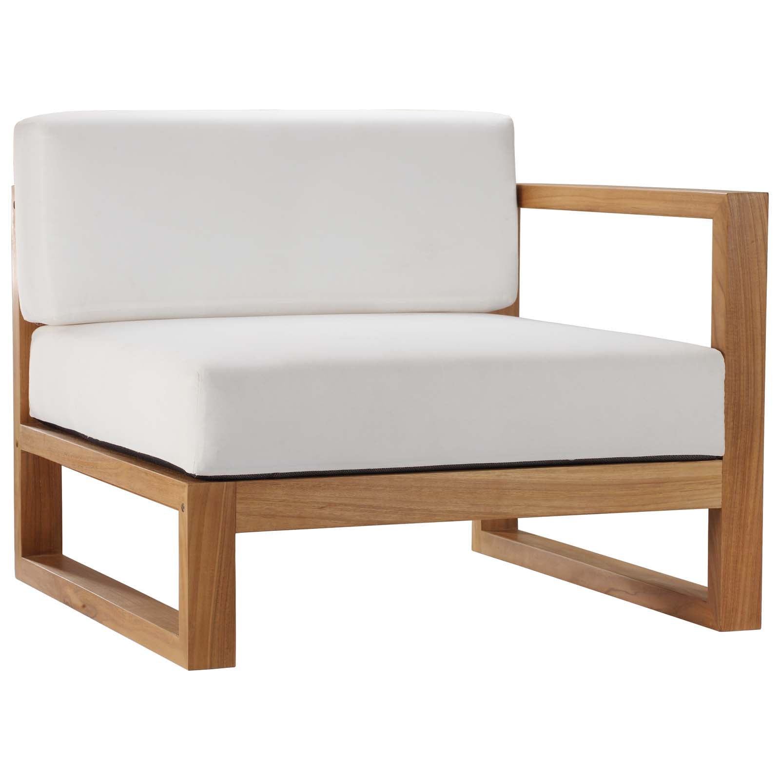 Modway Upland Outdoor Patio Teak Wood 2-Piece Sectional Sofa Loveseat | Outdoor Sofas, Loveseats & Sectionals | Modishstore-5