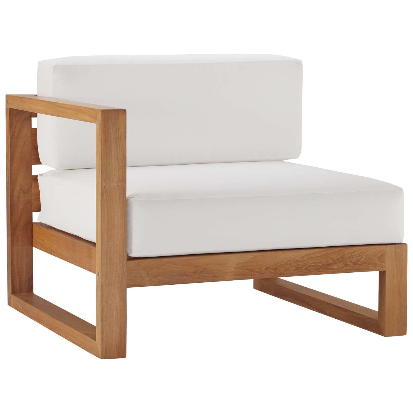 Modway Upland Outdoor Patio Teak Wood 2-Piece Sectional Sofa Loveseat | Outdoor Sofas, Loveseats & Sectionals | Modishstore-8