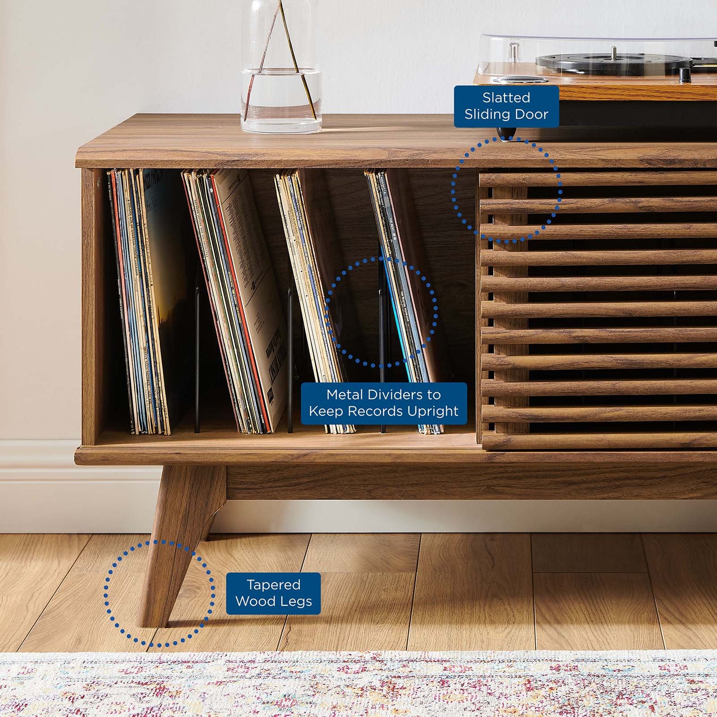 Modway Render Vinyl Record Display Stand | Coffee Tables | Modishstore-8