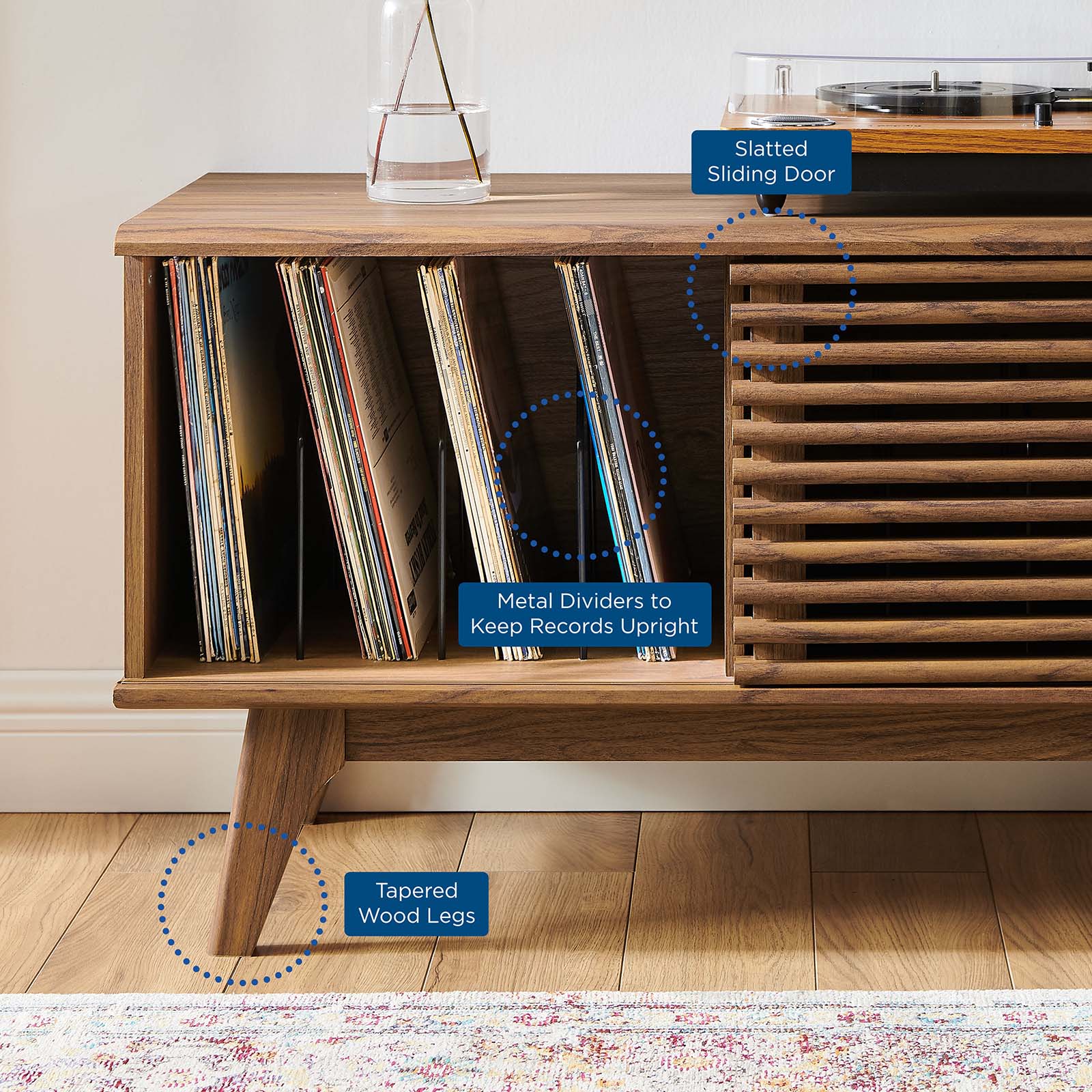 Modway Render Vinyl Record Display Stand | Coffee Tables | Modishstore-8