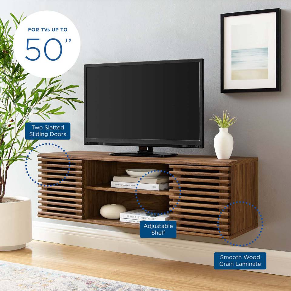 Modway Render 46" Wall-Mount Media Console TV Stand | TV Stands | Modishstore-5