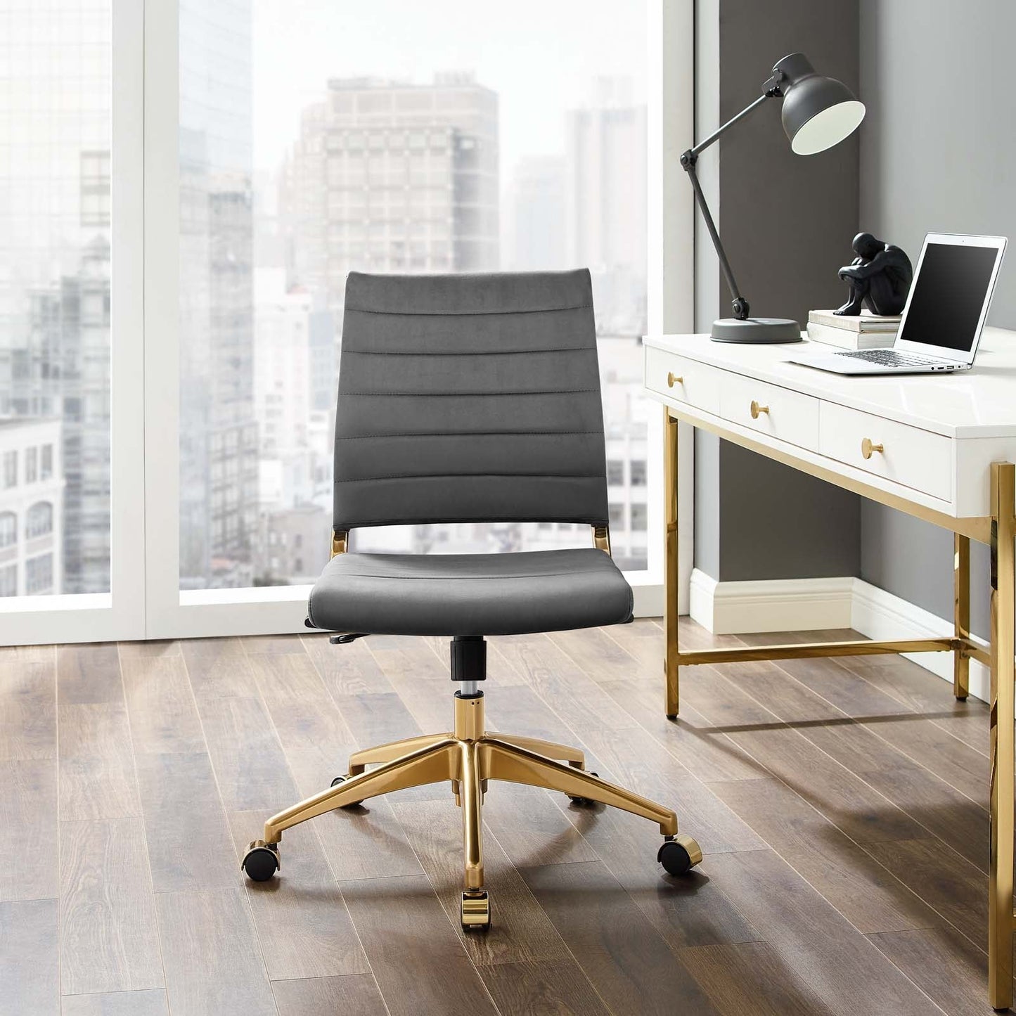 Modway Jive Armless Mid Back Performance Velvet Office Chair |  | 