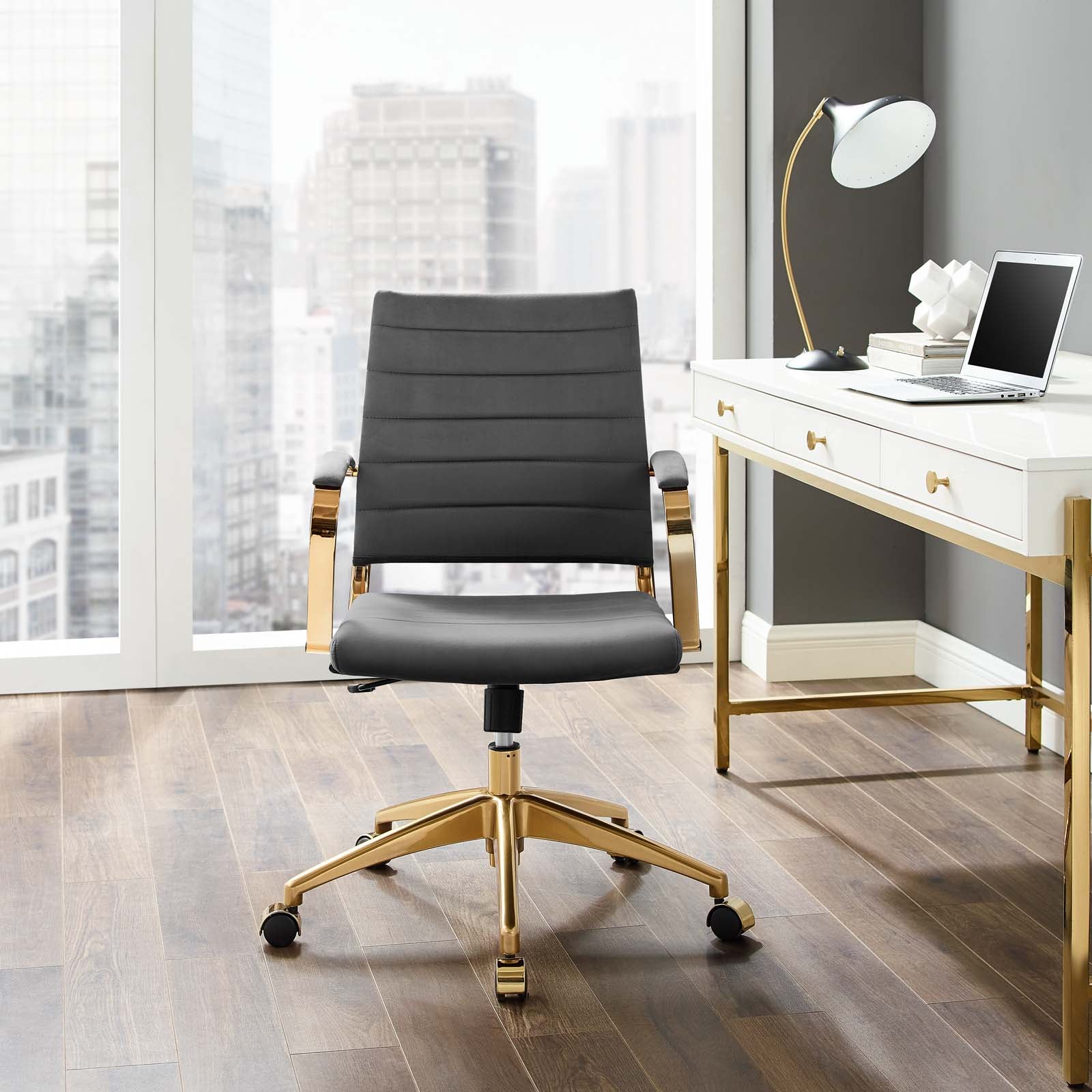 Modway Jive Mid Back Performance Velvet Office Chair |  | Modishstore-8