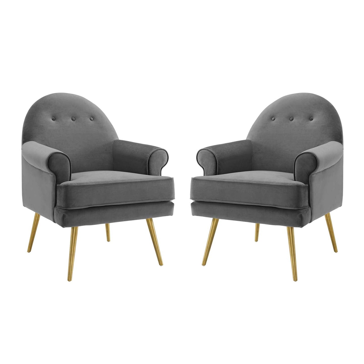 Modway Revive Armchair Performance Velvet Set of 2 | Armchairs | Modishstore-2