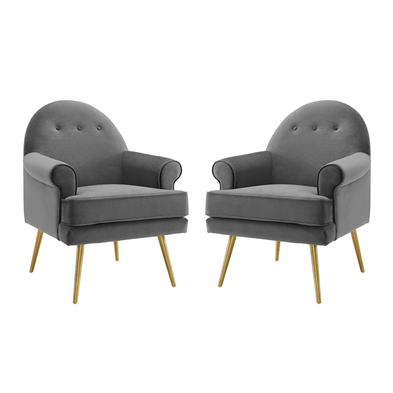 Modway Revive Armchair Performance Velvet Set of 2 | Armchairs | Modishstore-2