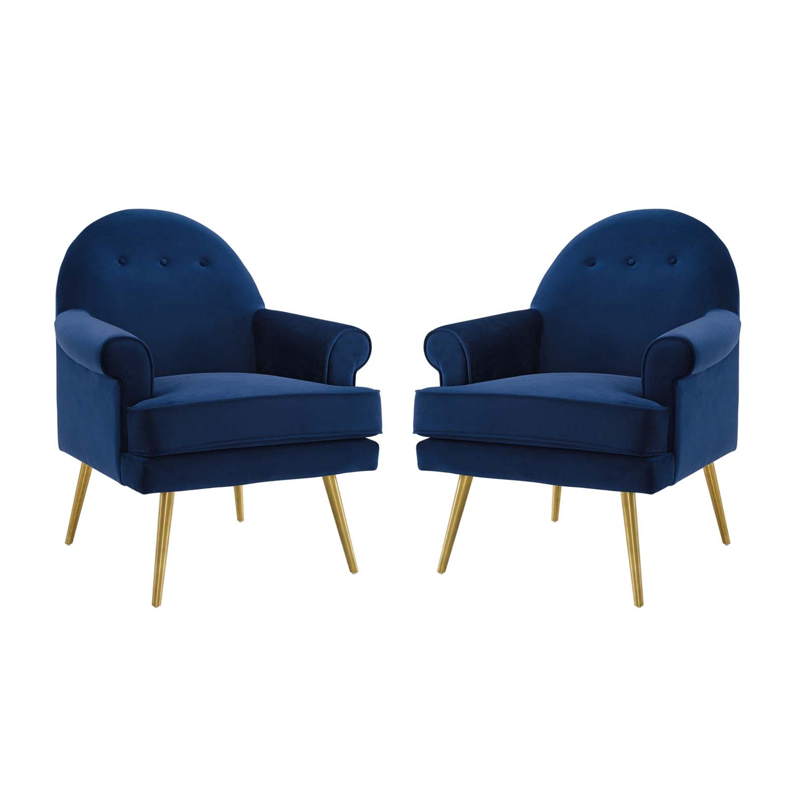 Modway Revive Armchair Performance Velvet Set of 2 | Armchairs | Modishstore-7