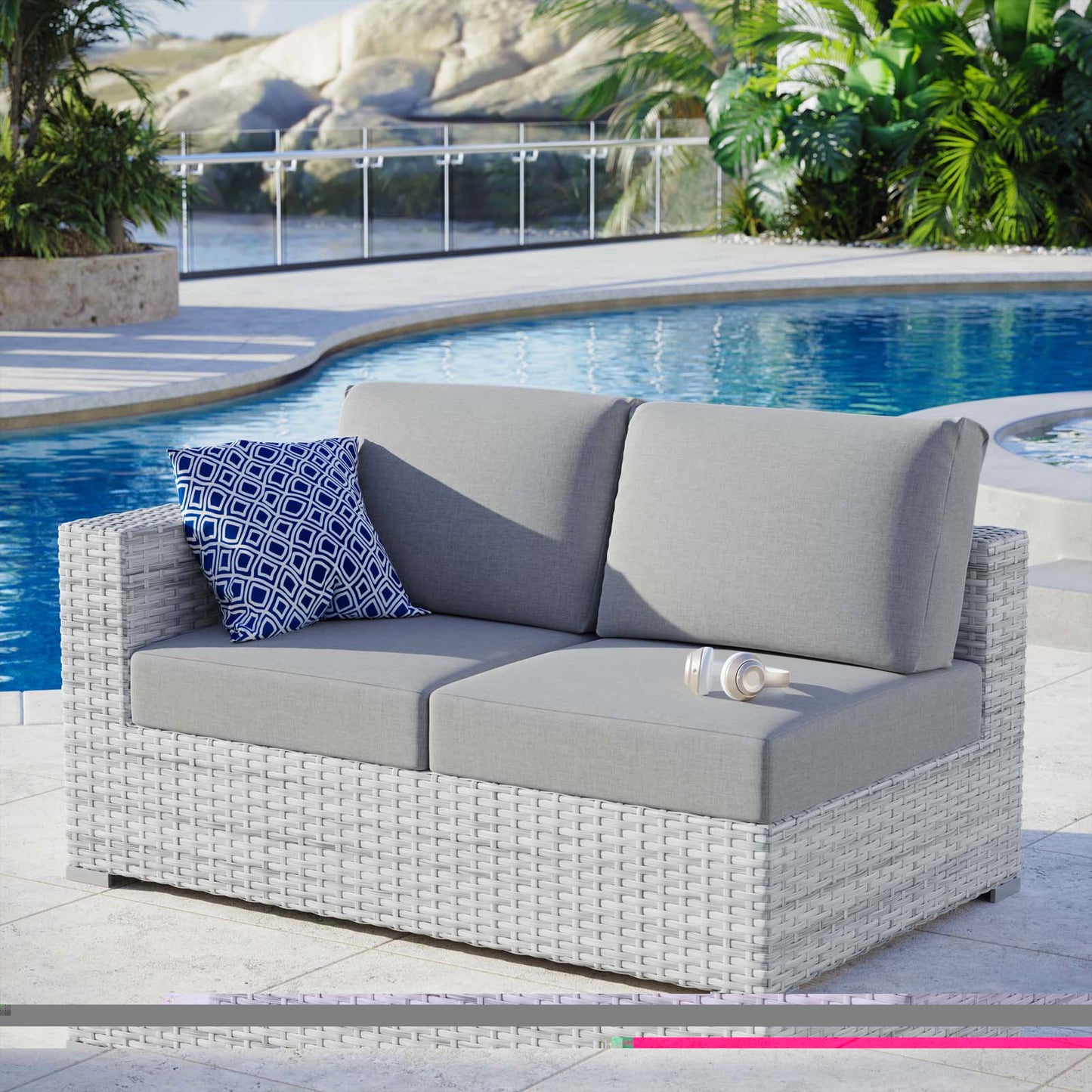 Modway Convene Outdoor Patio Left-Arm Loveseat | Outdoor Sofas, Loveseats & Sectionals | 
