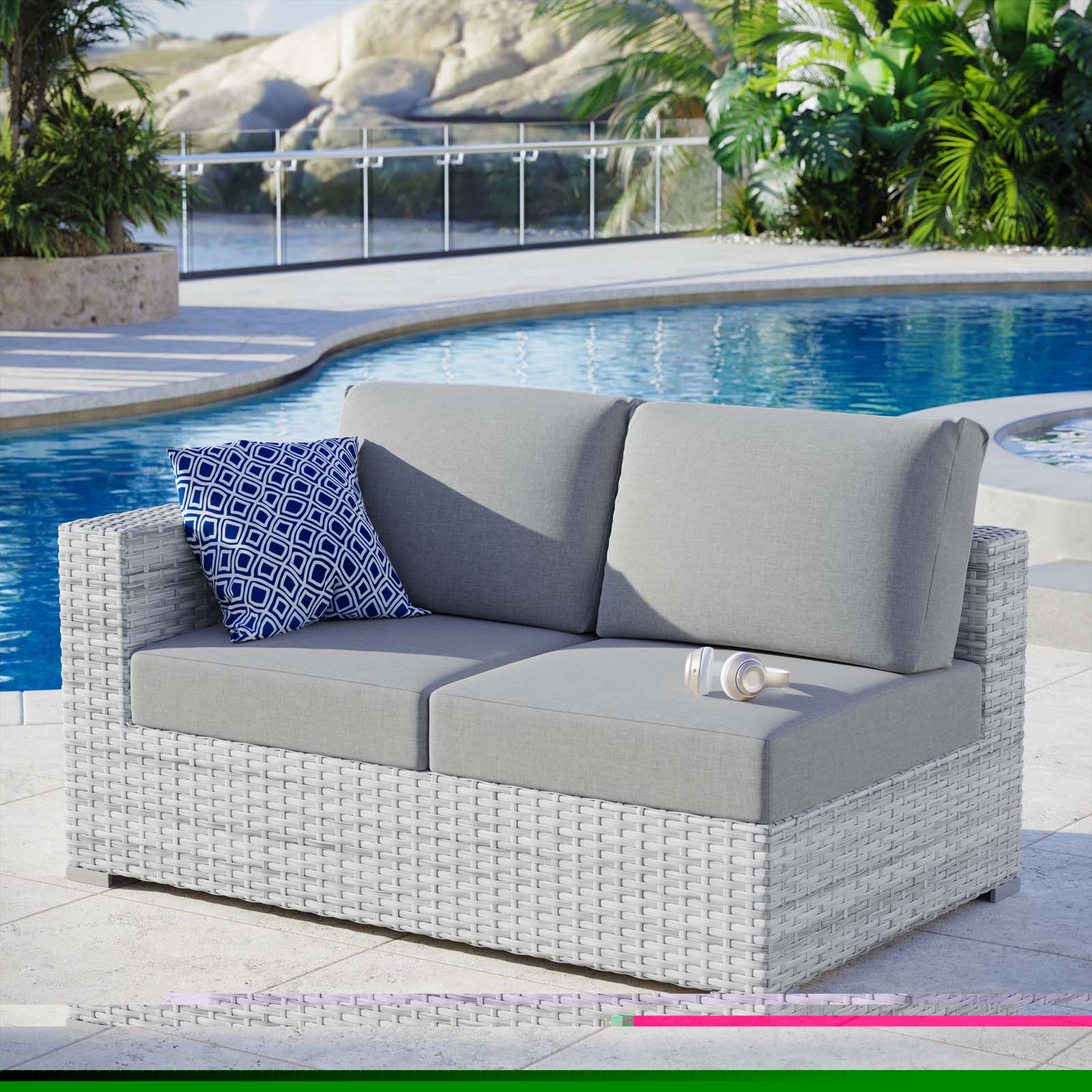 Modway Convene Outdoor Patio Left-Arm Loveseat | Outdoor Sofas, Loveseats & Sectionals | 