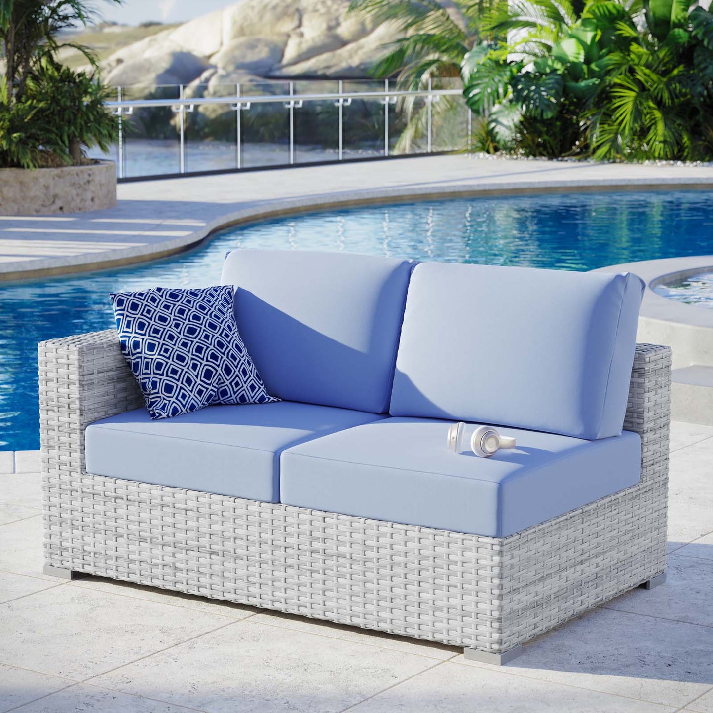 Modway Convene Outdoor Patio Left-Arm Loveseat | Outdoor Sofas, Loveseats & Sectionals | 