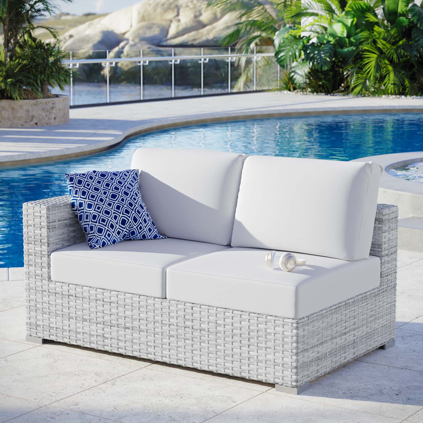 Modway Convene Outdoor Patio Left-Arm Loveseat | Outdoor Sofas, Loveseats & Sectionals | 