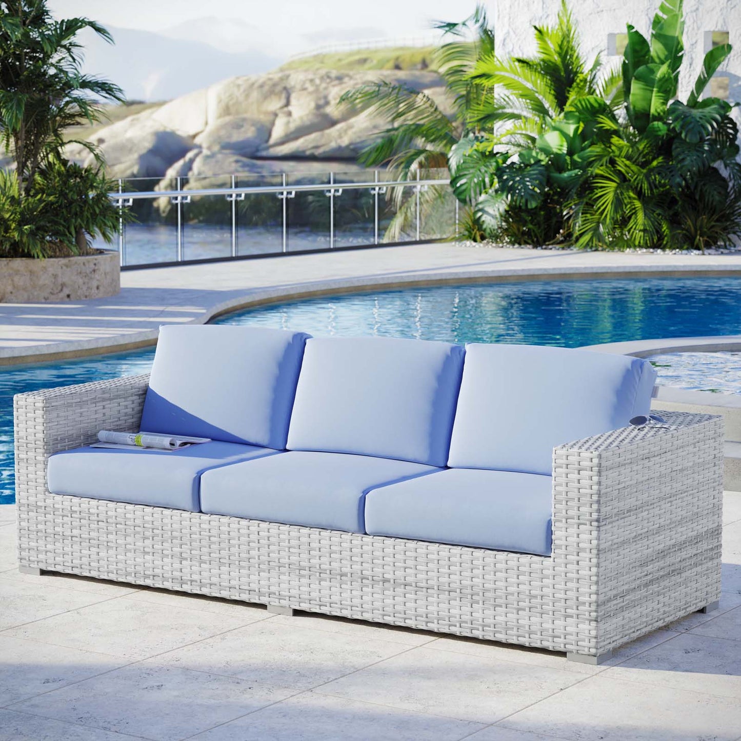 Modway Convene Outdoor Patio Sofa | Outdoor Sofas, Loveseats & Sectionals | 