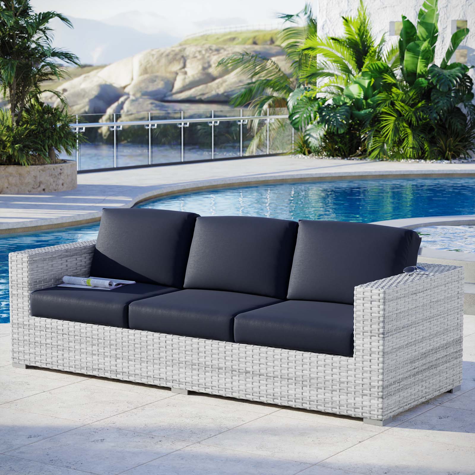 Modway Convene Outdoor Patio Sofa | Outdoor Sofas, Loveseats & Sectionals | 