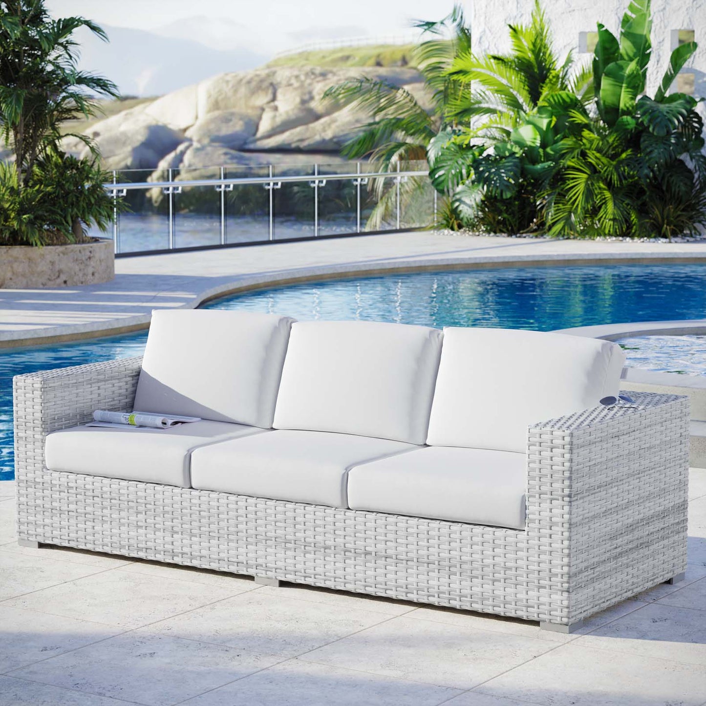 Modway Convene Outdoor Patio Sofa | Outdoor Sofas, Loveseats & Sectionals | 