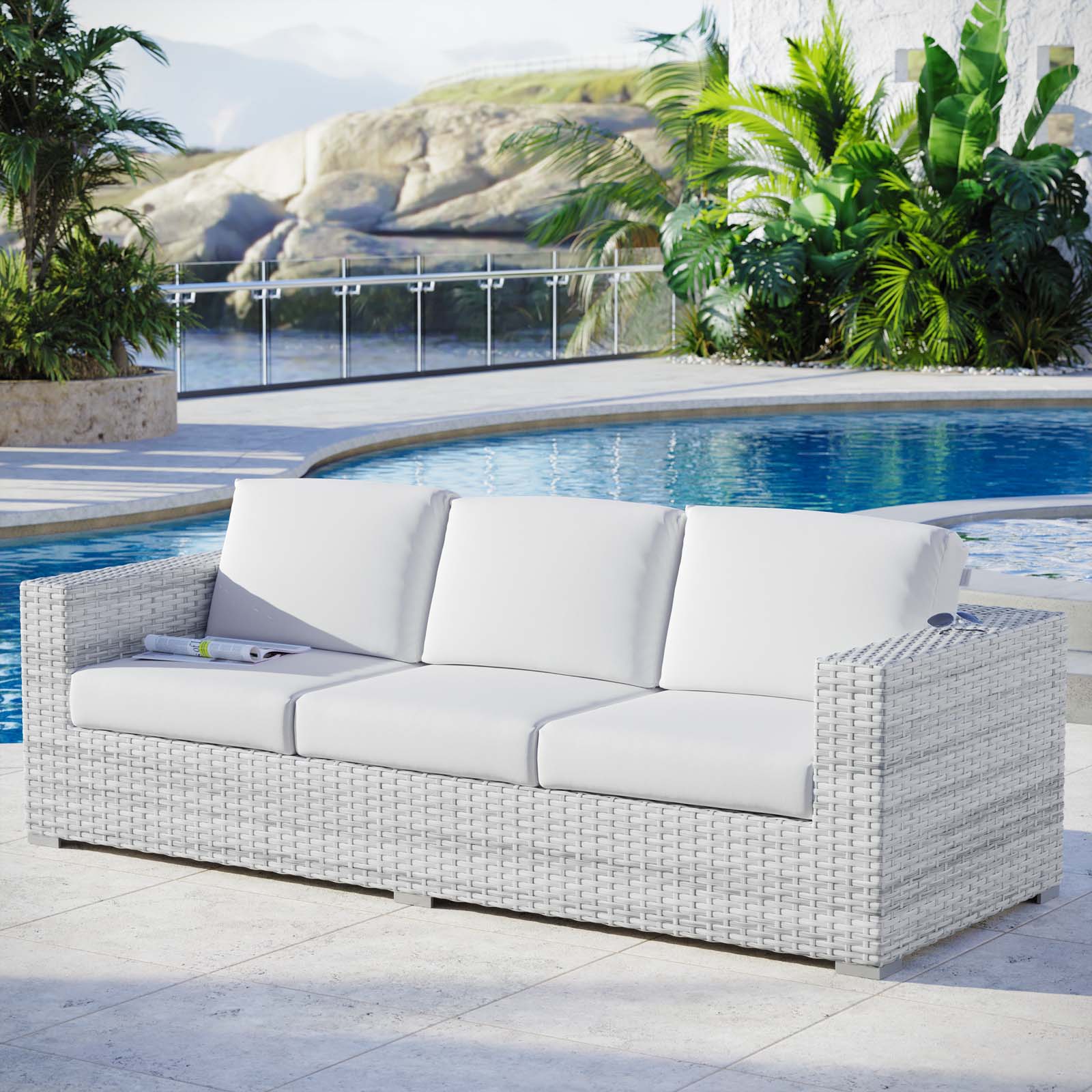 Modway Convene Outdoor Patio Sofa | Outdoor Sofas, Loveseats & Sectionals | 
